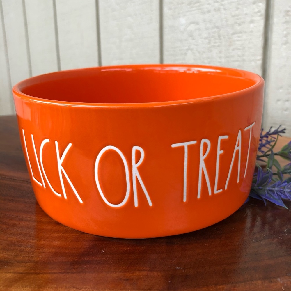 Rae Dunn “LICK OR TREAT” Pet Bowl